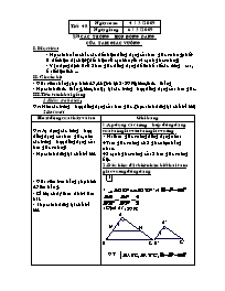 Giáo án Hình học Lớp 8 - Tiết 48: Các trường hợp đồng dạng của tam giác vuông (Chuẩn kiến thức kĩ năng)