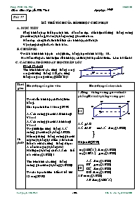 Giáo án Hình học Lớp 8 - Tiết 57: Thể tích của hình hộp chữ nhật - Nguyễn Hữu Vinh