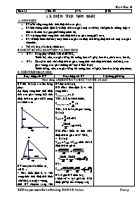 Giáo án môn Hình học 8 - Tiết 29, Bài 3: Diện tích tam giác - Trường THCS Tân An
