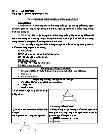 Giáo án môn Hình học 8 - Tiết 5: Đường trung bình của tam giác (Bản đẹp)