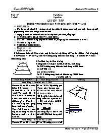 Giáo án môn Hình học 8 - Tiết 7: Đường trung bình của tam giác, của hình thang - Nguyễn Văn Lợi