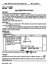 Giáo án môn Hình học Khối 8 - Tiết 29: Diện tích tam giác - Dương Đình Sơn