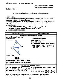 Giáo án môn Hình học Khối 8 - Tiết 40: Tính chất đường phân giác của tam giác - Nguyễn Thị Kim Nhung