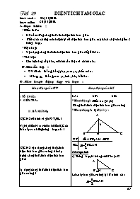 Giáo án môn Hình học Lớp 8 - Tiết 29: Diện tích tam giác (Bản 2 cột)