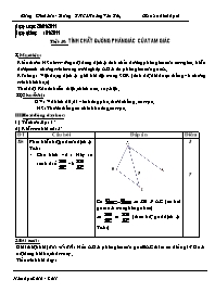 Giáo án môn Hình học Lớp 8 - Tiết 40: Tính chất đường phân giác của tam giác - Dương Đình Sơn