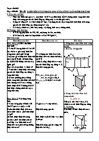 Giáo án môn Hình học Lớp 8 - Tiết 62: Diện tích xung quanh của hình lăng trụ đứng (Bản 3 cột)