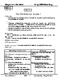 Giáo án môn Hình học Lớp 8 - Tuần 18 - Hoàng Văn Tuấn (Bản 2 cột)