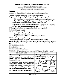Kế hoạch bài học môn Hình học Lớp 8 - Chương II: Đa giác. Đa giác đều - Năm học 2012-2013