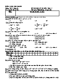 Đề kiểm tra chất lượng học kỳ II môn Toán Lớp 7 - Nguyễn Thị Lê Thu