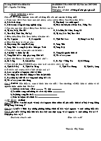 Đề kiểm tra học kỳ II môn Địa lý Lớp 9 - Nguyễn Thị Hồng