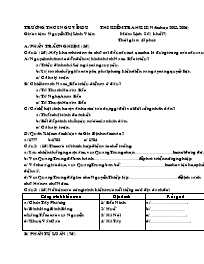 Đề thi kiểm tra học kỳ II môn Lịch sử Khối 7 - Nguyễn Thị Linh Viên