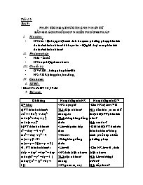 Giáo án Đại số 8 - Tiết 12: Phân tích đa thức thành nhân tử bằng cách phối hợp nhiều phương pháp (Bản đẹp)