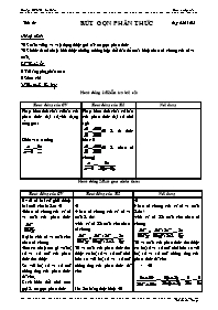 Giáo án Đại số 8 - Tiết 24: Rút gọn phân thức - Bùi Thị Kim Dung