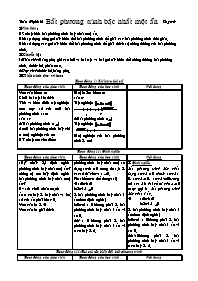 Giáo án Đại số 8 - Tuần 29 - Bùi Thị Kim Dung (Bản 3 cột)