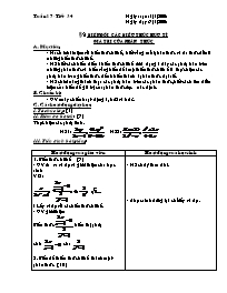 Giáo án Đại số Khối 8 - Tiết 34, Bài 9: Biến đổi các biểu thức hữu tỉ giá trị của của phân thức (Bản 2 cột)