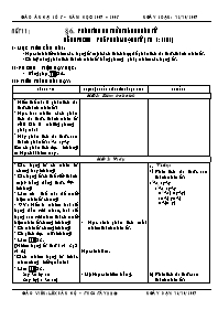 Giáo án Đại số Lớp 8 - Tiết 11 đến 15 - Lê Xu