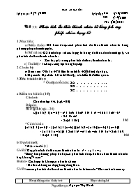 Giáo án Đại số Lớp 8 - Tiết 11: Phân tích đa thức thành nhân tử bằng phương pháp nhóm hạng tử - Nguyễn Thị Oanh