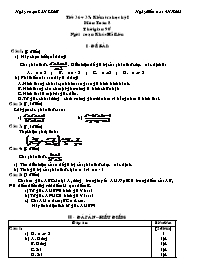 Giáo án Đại số Lớp 8 - Tiết 36+37: Kiểm tra học kỳ I - Khúc Hải Liên