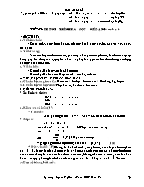 Giáo án Đại số Lớp 8 - Tiết 43: Phương trình đưa được về dạng ax + b = 0 - Nguyễn Thị Oanh
