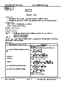 Giáo án Đại số Lớp 8 - Tuần 14 - Hoàng Văn Tuấn