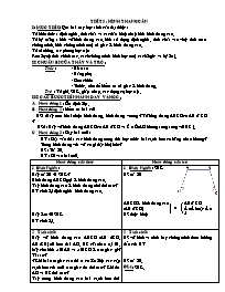 Giáo án Hình học 8 - Tiết 3: Hình thang cân (Bản đẹp)