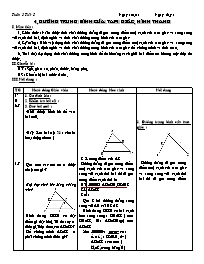 Giáo án Hình học 8 - Tiết 5: Đường trung bình của tam giác, hình thang (Bản 4 cột)