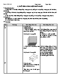 Giáo án Hình học 8 - Tiết 58: Thể tích hình hộp chữ nhật (Bản 4 cột)