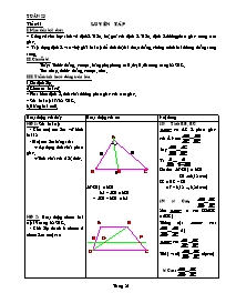 Giáo án Hình học 8 - Tuần 23 (Bản 3 cột)