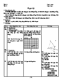 Giáo án Hình học Khối 8 - Tiết 11: Luyện tập (Bản 4 cột)