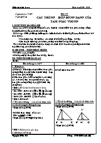 Giáo án Hình học Khối 8 - Tiết 49: Các trường hợp đồng dạng của tam giác đồng vuông - Nguyễn Văn Tú