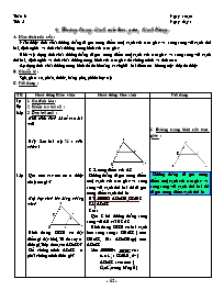 Giáo án Hình học Khối 8 - Tiết 5: Đường trung bình của tam giác, hình thang (Bản 4 cột)