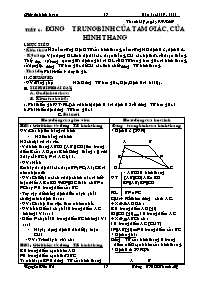 Giáo án Hình học Khối 8 - Tiết 6: Đường trung bình của tam giác, của hình thang - Nguyễn Văn Tú