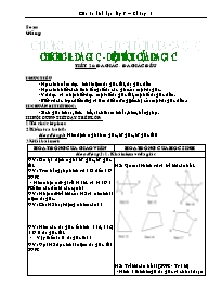 Giáo án Hình học Lớp 8 - Chương II: Đa giác. 