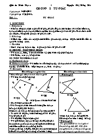 Giáo án Hình học Lớp 8 - Năm học 2011-2012 - Nguyễn Thị Hồng Hà (Cả năm)