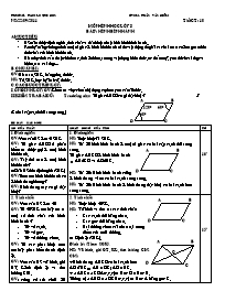 Giáo án Hình học Lớp 8 - Tiết 10: Hình bình hành - Trần Văn Diễm