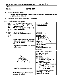 Giáo án Hình học Lớp 8 - Tiết 19: Luyện tập - Nguyễn Thị Thu Hương