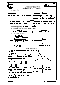 Giáo án Hình học Lớp 8 - Tiết 40: Tính chất đường phân giác của tam giác - Trần Đức Minh