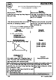 Giáo án Hình học Lớp 8 - Tiết 49: Các trường hợp đồng dạng của tam giác vuông - Trần Đức Minh