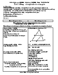 Giáo án Hình học Lớp 8 - Tiết 5: Đường trung bình của tam giác - Lê Anh Tuấn