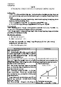 Giáo án Hình học Lớp 8 - Tiết 50: Ứng dựng th