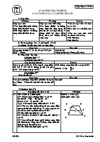 Giáo án Hình học Lớp 8 - Tiết 6: Đường trung bình của tam giác, của hình thang - Trần Đức Minh