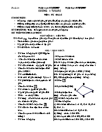 Giáo án Hình học Lớp 8 - Tuần 1 (Bản 2 cột)