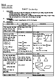 Giáo án Hình học Lớp 8 - Tuần 14 đến 16 (Bản 