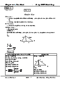 Giáo án Hình học Lớp 8 - Tuần 23 - Hoàng Văn 