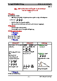 Giáo án Hình học Lớp 9 - Tiết 2: Một số hệ thức về cạnh và đường cao trong tam giác vuông - Phan Văn Việt