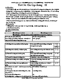 Giáo án Hình học Lớp 9 - Tiết 36: Ôn tập chương II - Lê Anh Tuấn