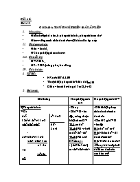 Giáo án môn Đại số 8 - Tiết 16: Chia đa thức một biến đã sắp xếp (Bản đẹp)