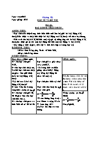 Giáo án môn Đại số Lớp 7 - Chương II: Hàm số và đồ thị