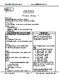 Giáo án môn Đại số Lớp 8 - Tuần 10 - Nguyễn v