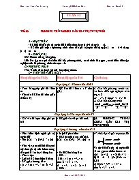 Giáo án môn Đại số Lớp 8 - Tuần 32 - Trịnh Vă